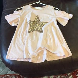 Pink off the shoulder top